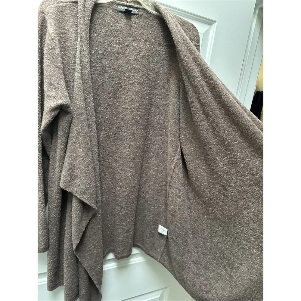 Barefoot Dreams Chic Lite Drape Front Calypso Wrap‎ Cardigan Brown Women's 1X